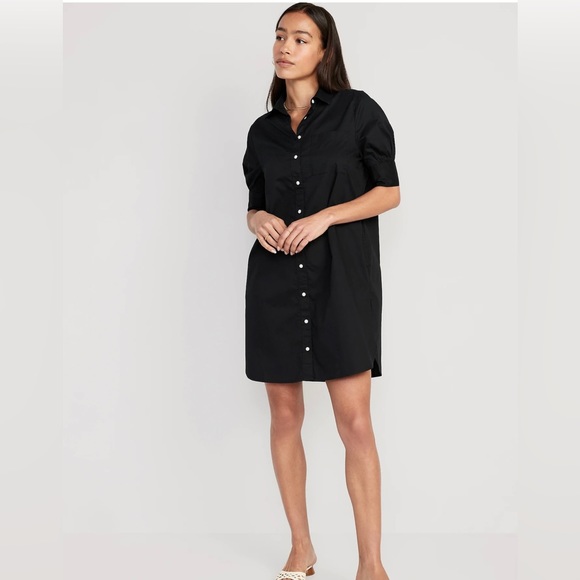 Old Navy Dresses & Skirts - Old Navy l Short Sleeve Shirt Dress Black